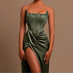Elegance Curve Slimline Long Slit Dress