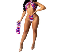 Swimwear Trio Short Skirt Set