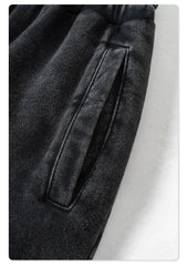 Asymmetric Reflective Street Trousers for Men Stylish, Comfortable Daily Wear with Drawstring Rope Design