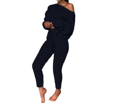 Black Women's Autumn Aura Lounge Pant Set 