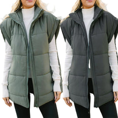 Women's Stand-Collar Puffer Vest  Packable & Lightweight