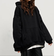 Black Plus Size Women’s Big Evolution Hoodie  Extra Plush Oversized Lounge Sweatshirt