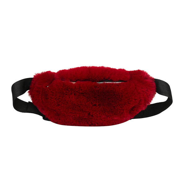 One-shoulder Messenger Fluffy Fanny Pack