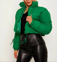 Women’s Essential Cropped Hooded Puffer Jacket