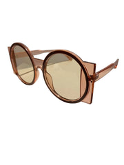 Luna Tone Oversized Round Sunglasses Contrast Color Luxury Style Frames