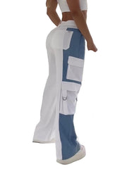 Women's High-Rise Cargo Wide-Leg Jeans