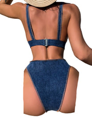 Stylish Denim Blue Bikini Set - Perfect for Summer