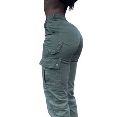 Women’s High-Rise Tapered & Straight Cargo Pants Cotton & Denim