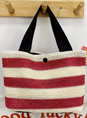 Shore Style Straw Chic Tote Handbag