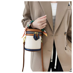 Luxury Style Cylinder Bucket Messenger Bag  Chic, Stylish & Functional