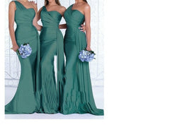 One Shoulder Elegant Wedding Bridesmaid Dress