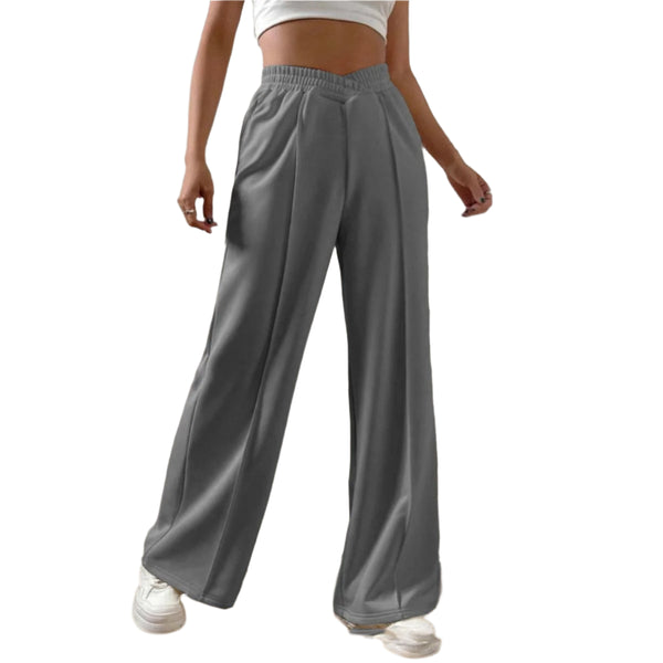 Women's Loose Relax Fit Luxe Essential Wide Leg Pants