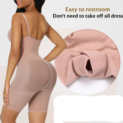 Tummy Control Shapewear Bodysuit for Women  Seamless Slimming with Thigh and Butt Support