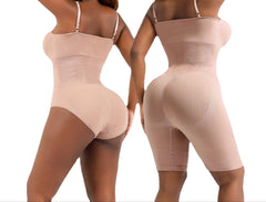 Tummy Control Shapewear Bodysuit for Women  Seamless Slimming with Thigh and Butt Support