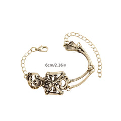 Phantom Skull Bracelet Alloy Skull Bangle for Men & Women, Gothic Punk Style