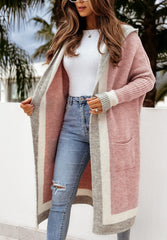 Gray Women's Fashion Versatile Hooded Sweater Jacket