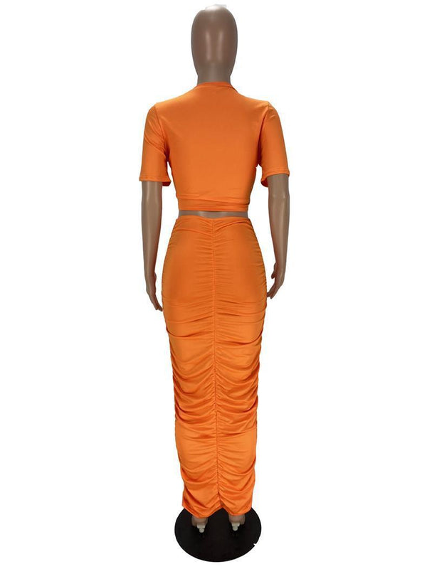 Women's Summer Chic Sophisticate Pleated Dress Set