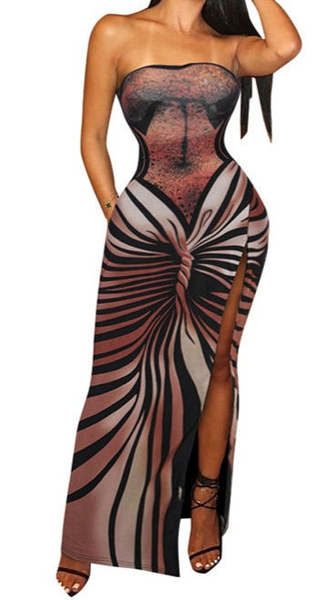 Elevate Your Look: Discover the Celestial Chic Tube Top Maxi Dress - Effortless Elegance Await!