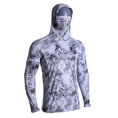 Sunscreen Printed Hooded Mask With Breathable Holes Fishing Suits