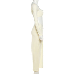 Elevate Your Style, Low Waist V Shape Maxi Skirt Set for Effortless Elegance