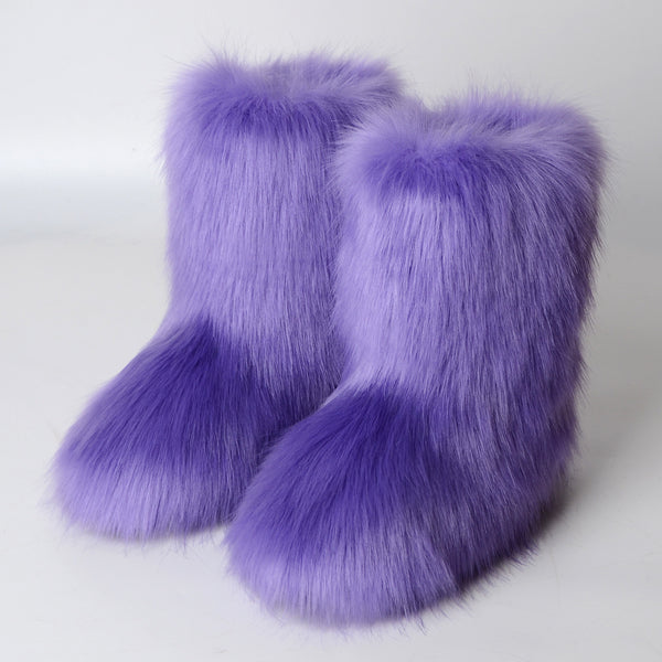 Women's Shoes Fox Fur Snow Boots