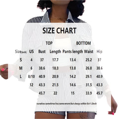 Plus Size Striped Shirt and Shorts Set  Poplin 2-Piece Outfit