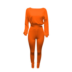 Trendy Crop Top Activewear Pant Set