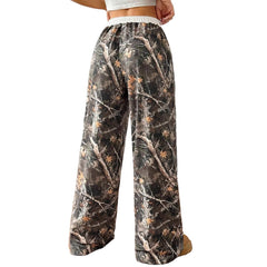 Women’s Camouflage Cargo Pants  Low-Rise Sweatpants for Casual Streetwear