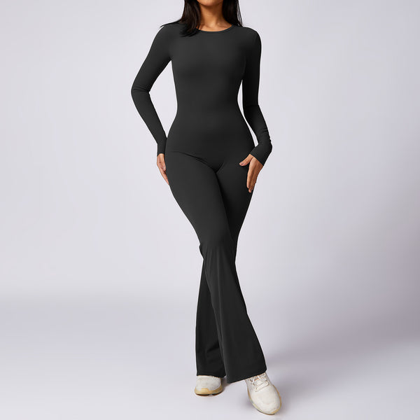 Long Sleeve Yoga Jumpsuit  Tight Fit Workout Wear for Women