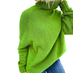 Women’s Cozy Knit Top Loose Fit Oversized Mock Neck Sweater