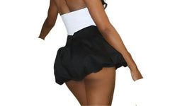 High-Waist Ruched Crepe Mini Skirt  Ultra Bubble Design for Chic Style