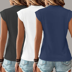 Women’s 3-Pack Basic Jersey T-Shirts Casual Summer Tops