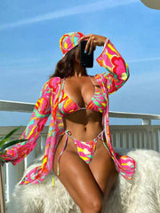 Versatile Bikini Cover Up: Loose Four-Piece Set for Summer