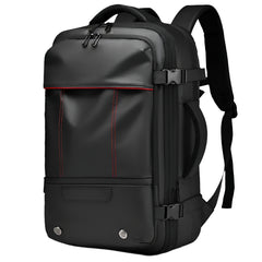 Black Vacpack Backpack – 60L Expandable Travel Backpack with Vacuum Compression & Built-In Air Pump, Lightweight Carry-On for Camping, Hiking, Air Travel & Storage