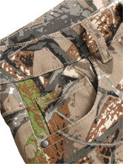 Forest Hunter Camo Flare Jeans Men's Stacked Camouflage Denim