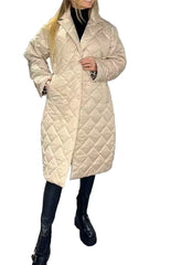 Women's Diamond Quilted Puffer Coat Packable Long Jacket