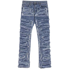 Men's Distressed Stacked Skinny Pant Slim-Fit Jean