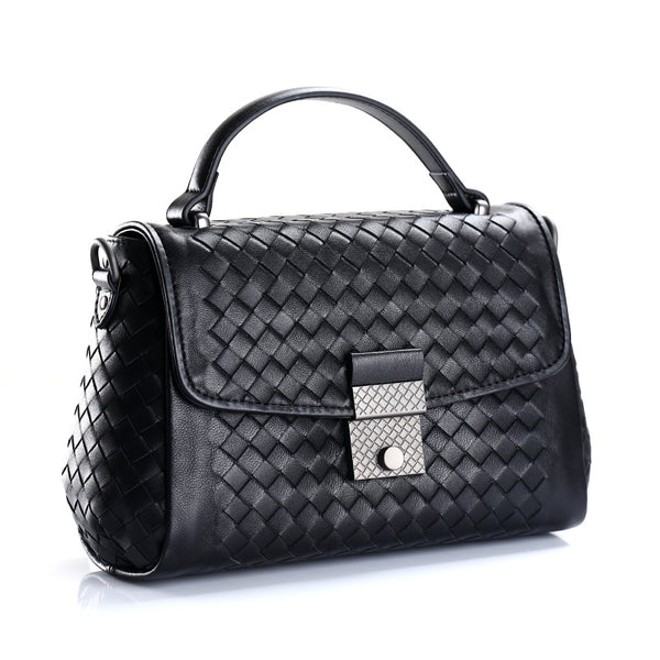 Black Women's Elegant Woven Handbag for Women Stylish, Versatile Bag for Any Occasion