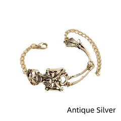 Phantom Skull Bracelet Alloy Skull Bangle for Men & Women, Gothic Punk Style