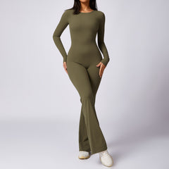 Long Sleeve Yoga Jumpsuit  Tight Fit Workout Wear for Women