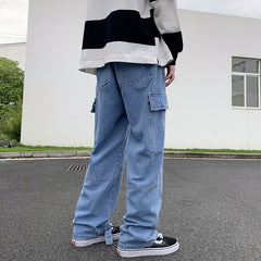 Men's  Wide Leg Jeans Hip Hop Casual