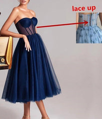 Mesh Elegance: Longline Evening Corset Dress