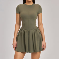Women's Green Anti-Exposure Tennis & Golf Fitness Dress