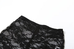 Chic Women's Sleeveless Lace Tank Top Dress & Leggings Set