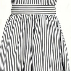 Women's One Shoulder Striped Midi Dress with Pockets Summer Bodycon Style