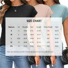 Women’s 3-Pack Basic Jersey T-Shirts Casual Summer Tops