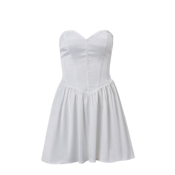 White Stunning Off-Shoulder Backless Dress, Perfect for Any Occasion