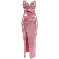 Glittering Gala Sequin Backless Dress