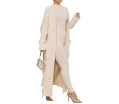 Fall Solid Color Long Cardigan