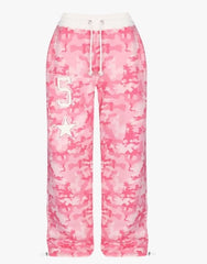 Women's Cute Camo Sweat Set Fall Hooded Lounge Set with Long Sleeve Top & Jogger Pants